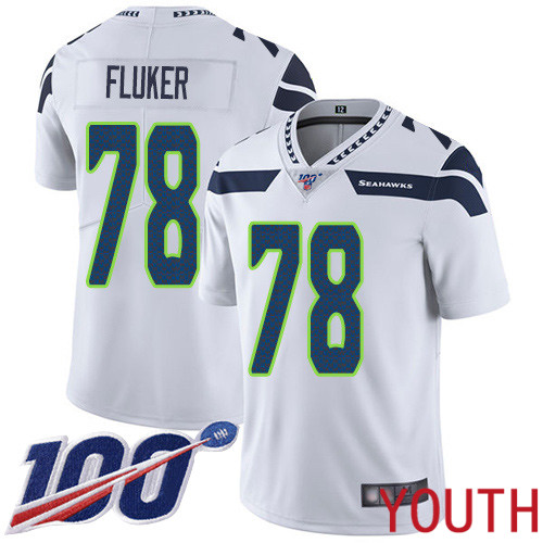 Seattle Seahawks Limited White Youth D.J. Fluker Road Jersey NFL Football #78 100th Season Vapor Untouchable->women nfl jersey->Women Jersey